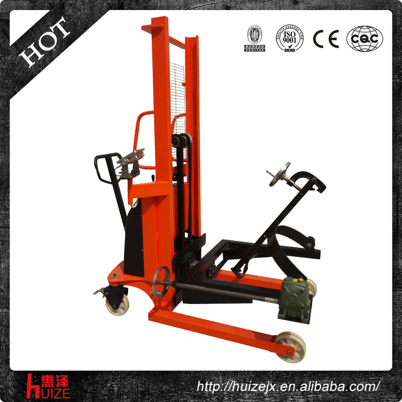 半電動稱重油桶車（夾鐵桶，手搖翻轉(zhuǎn)倒料）