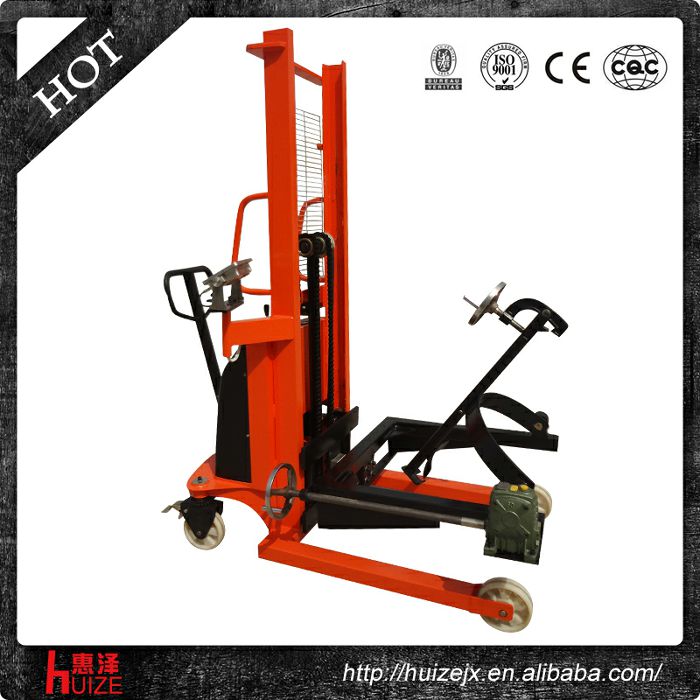 半電動稱重油桶車（夾鐵桶，手搖翻轉(zhuǎn)倒料）